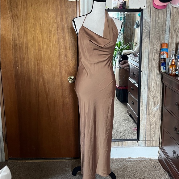 Zara Dresses & Skirts - Zara One Shoulder Brown Dress